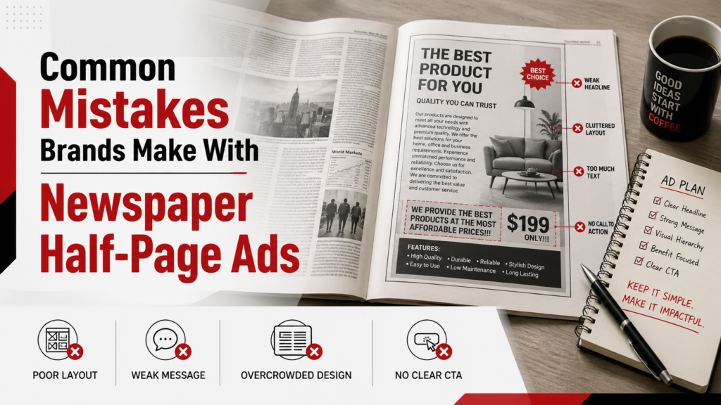Common Mistakes Brands Make With Newspaper Half-Page Ads