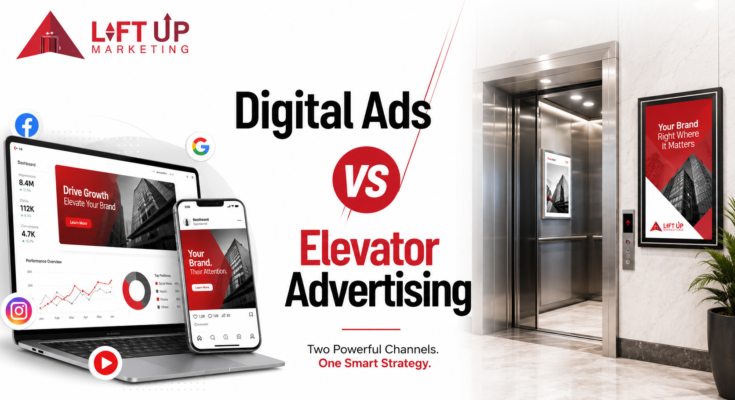 Digital ads vs elevator advertising